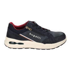 Bugatti men's sneaker lace-up zipper white mix low shoes
