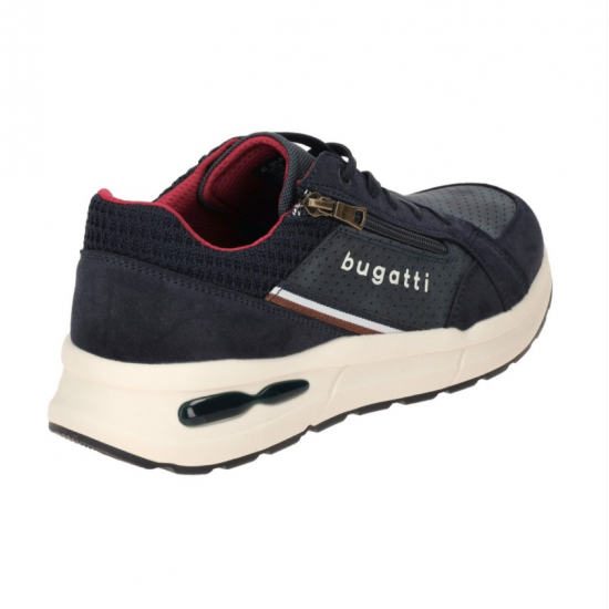 Bugatti men's sneaker lace-up zipper white mix low shoes