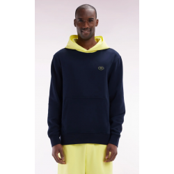Relaxed-fit two-tone yellow cotton fleece sweatshirt
