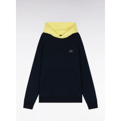 Relaxed-fit two-tone yellow cotton fleece sweatshirt