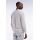 Straight-fit grey honeycomb cotton crew neck jumper