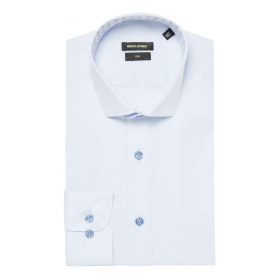 Remus Light Blue LS Shirt Arthur Slim Fit Stretch