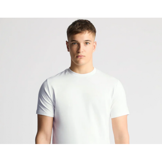 Relaxed Fit Crew Neck Tencel T-Shirt White