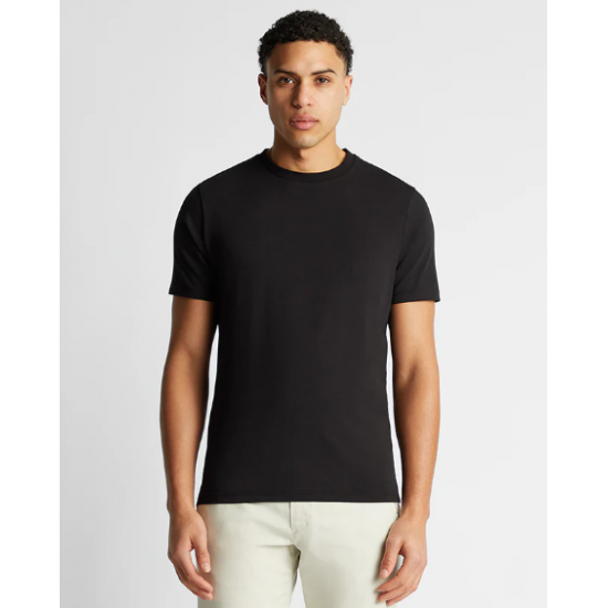 Relaxed Fit Crew Neck Tencel T-Shirt Black