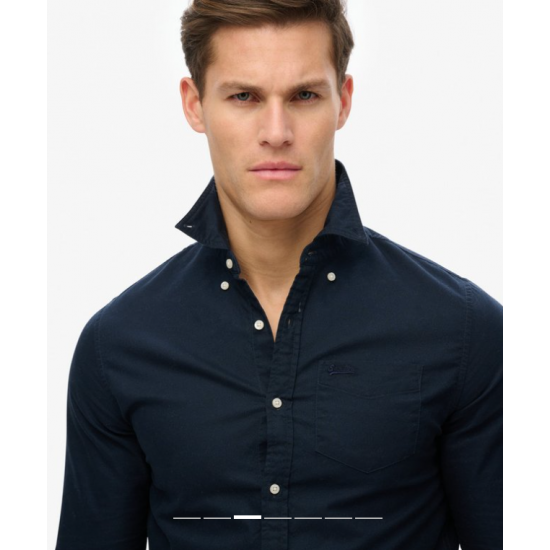 Organic Cotton LS Oxford Shirt Eclipse Blue