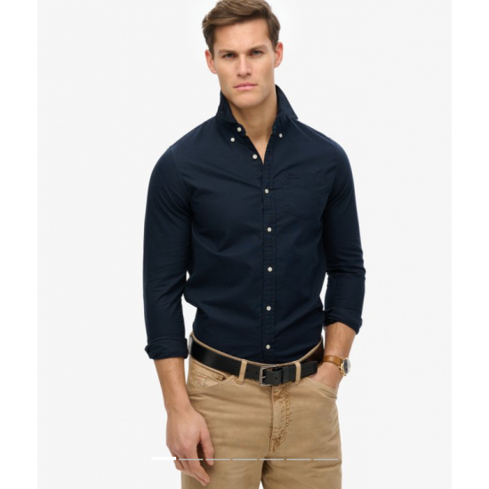 Organic Cotton LS Oxford Shirt Eclipse Blue