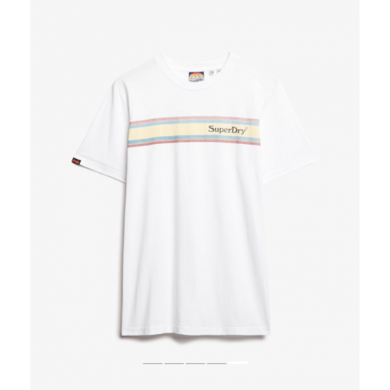 Venue Logo Stripe Relaxed T-Shirt Optic