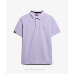 Vintage Destroy Polo Shirt Light Lavender Purple