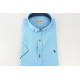 TOM PENN S/S SHIRT OXFORD TURQ TP828