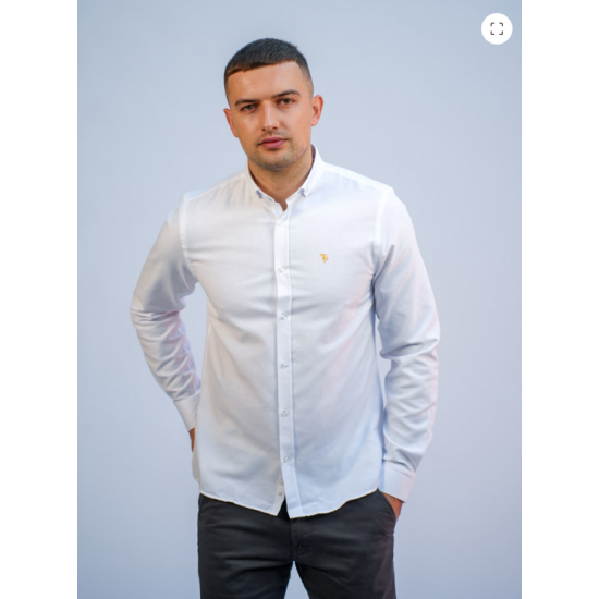 Tom Penn Long Sleeve Shirt, White
