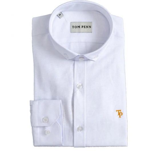 Tom Penn Long Sleeve Shirt, White