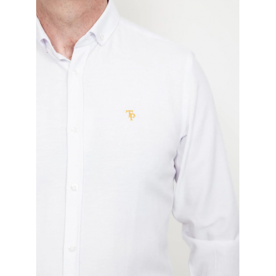 Tom Penn Long Sleeve Shirt, White