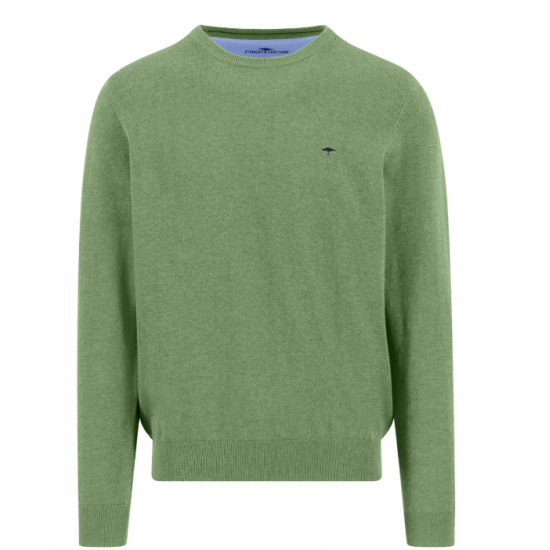 Fine Knit Round-Neck Jumper