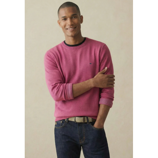 Fine Knit Round-Neck Jumper