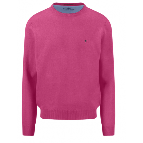 Fine Knit Round-Neck Jumper