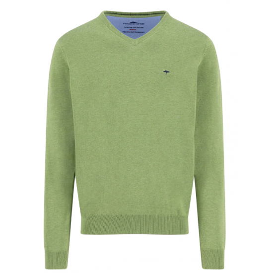 V-neck Cotton Jumper
