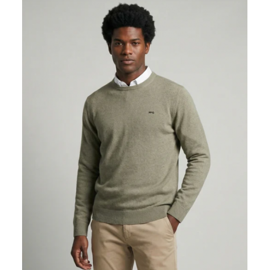 Round Neck Sweater Cotton-Cashmere 