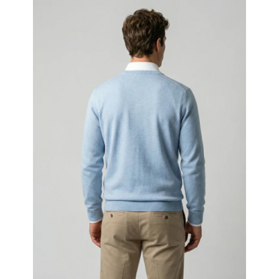 Round Neck Sweater Cotton-Cashmere 