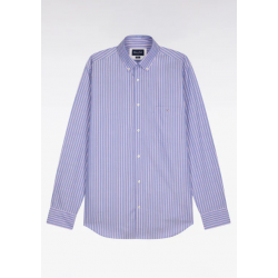 Regular fit pink striped shirt