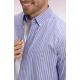 Regular fit pink striped shirt