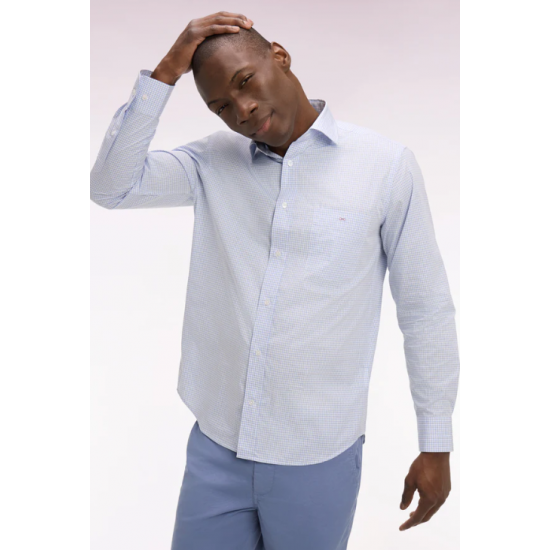 Regular fit sky check shirt