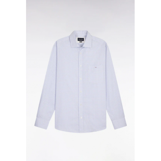 Regular fit sky check shirt