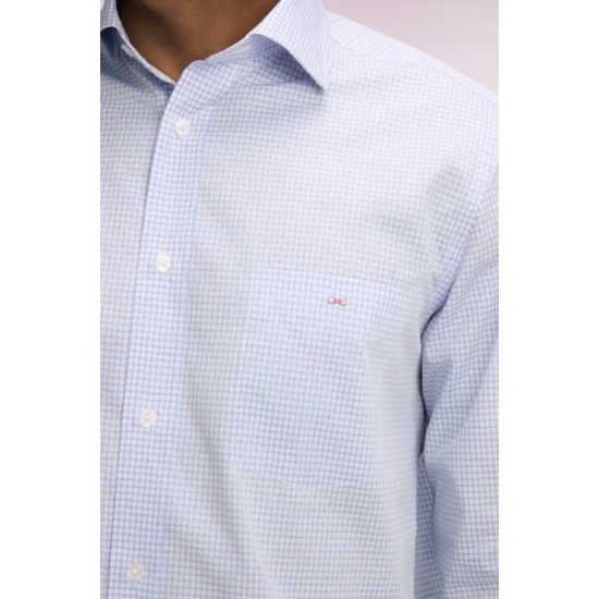 Regular fit sky check shirt