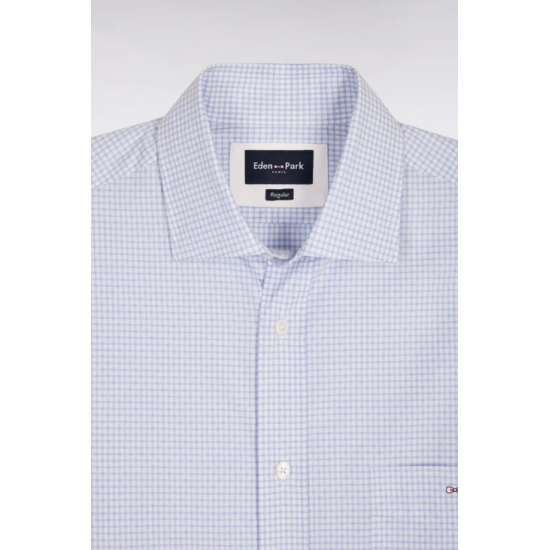 Regular fit sky check shirt