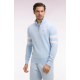 Sweater with double striped sleeves