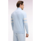 Sweater with double striped sleeves