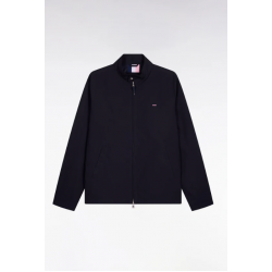 Navy nylon biker collar jacket