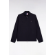 Navy nylon biker collar jacket