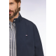 Navy nylon biker collar jacket