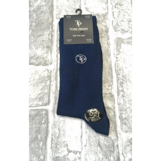 Tom Penn Navy Cotton Sock Tom Penn Navy Cotton Sock