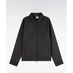 Eden Park Straight cut khaki nylon jacket with ribbed edges