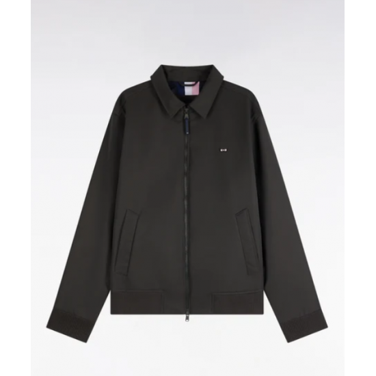Eden Park Straight cut khaki nylon jacket with ribbed edges