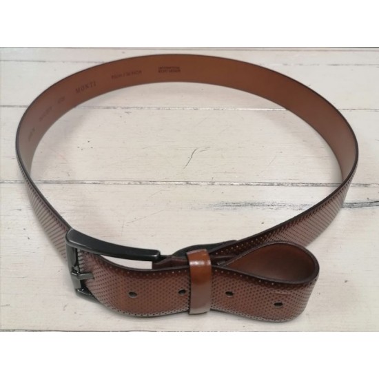 Monti Brown Ribbed Belt